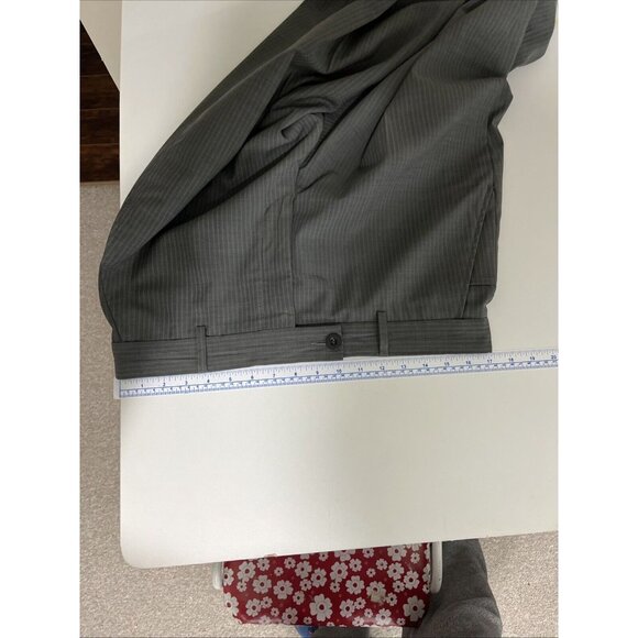 Alberto Ceramica James Grey Wool Comfort Fit Pinstripe Pants Mens EU Size 50 - Picture 9 of 12